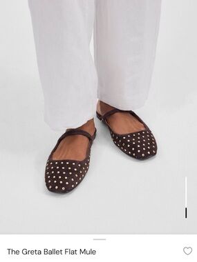 The Greta Ballet Flat Mule - Brown